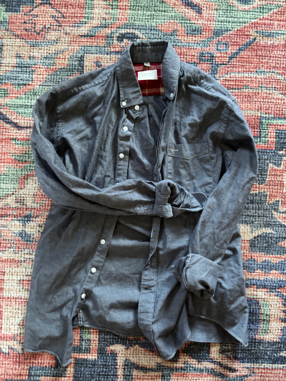 Frank and Oak Chambray Button-Down, Medium
